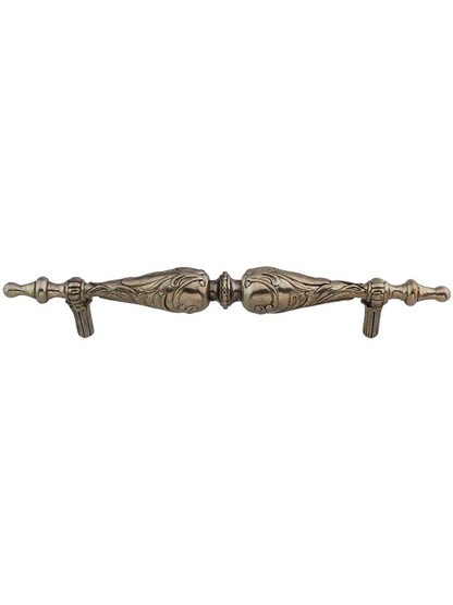 Cantata Drawer Pull - 5 inch Center-to-Center in Monticello Silver.